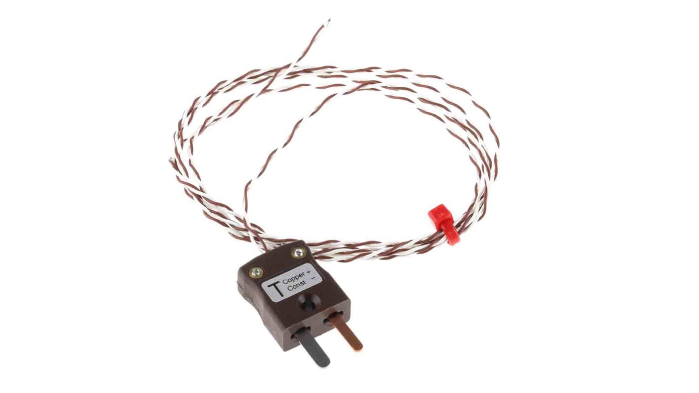 RS PRO Type T Thermocouple 1m Length, 1/0.2mm Diameter → +250°C