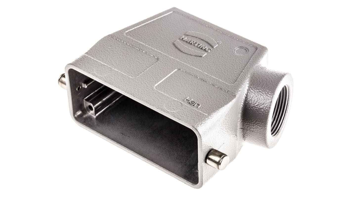 HARTING Han B Heavy Duty Power Connector Hood, PG21 Thread, Side Entry