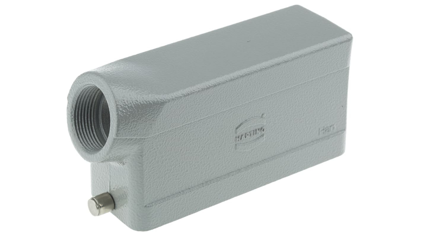 HARTING Han B Heavy Duty Power Connector Hood, PG21 Thread, Side Entry