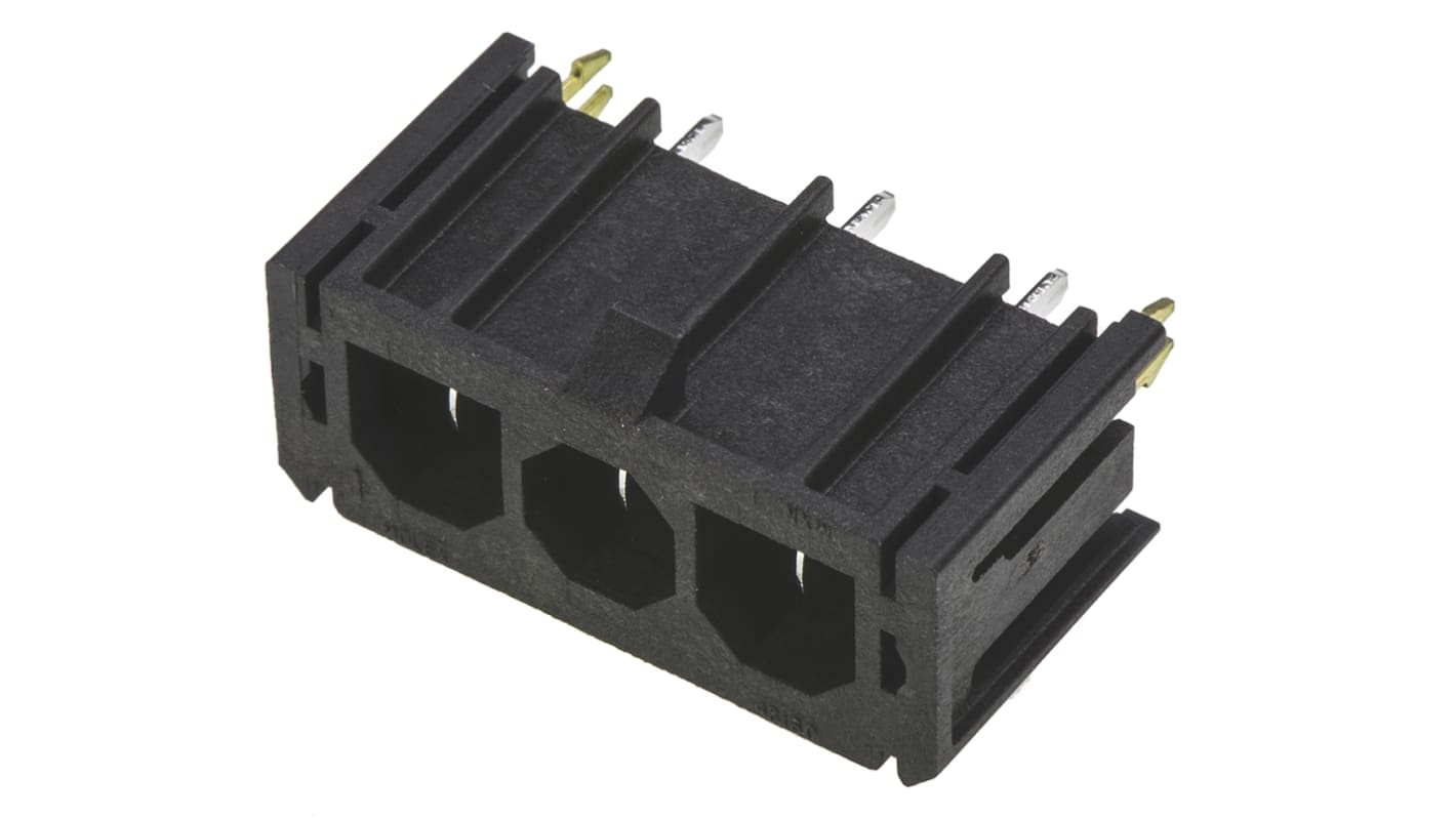 Conector macho para PCB Molex serie Sabre de 3 vías, 1 fila, paso 7.5mm, para soldar, Montaje en orificio pasante