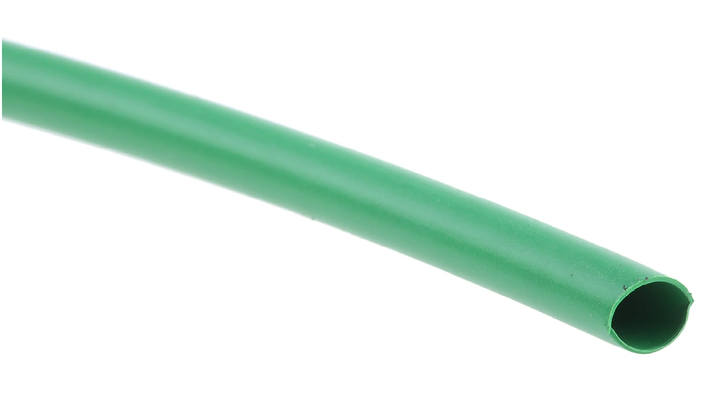 Guaina termorestringente TE Connectivity Ø 3.2mm, col. Verde, restringimento 2:1, L. 1.2m