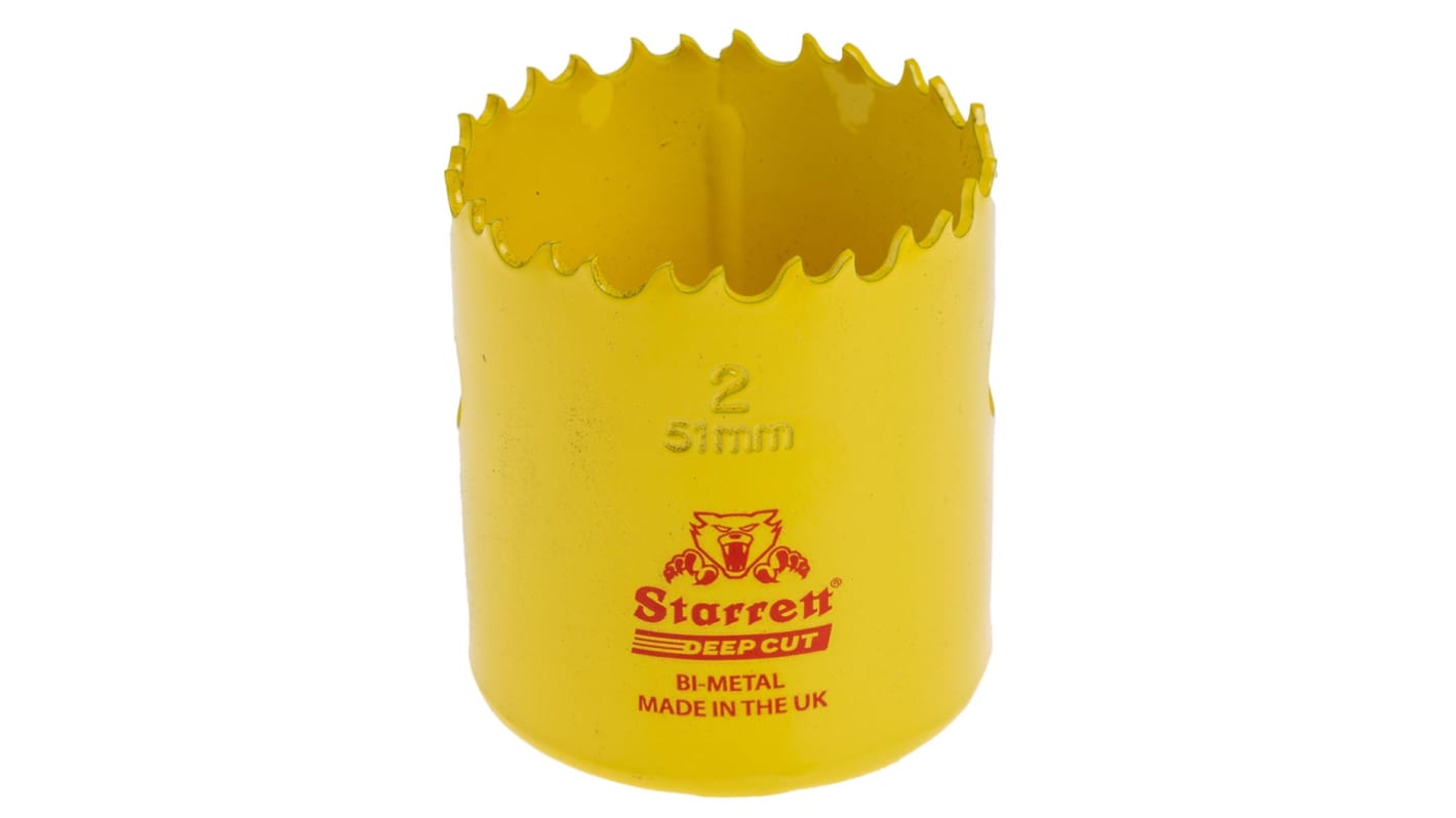 Sega a tazza Starrett in HSS, Ø 51mm, profondità taglio 38mm