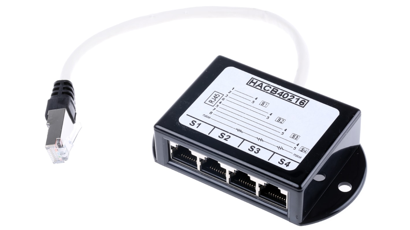 Decelect 4-Port RJ45 Splitter, FTP