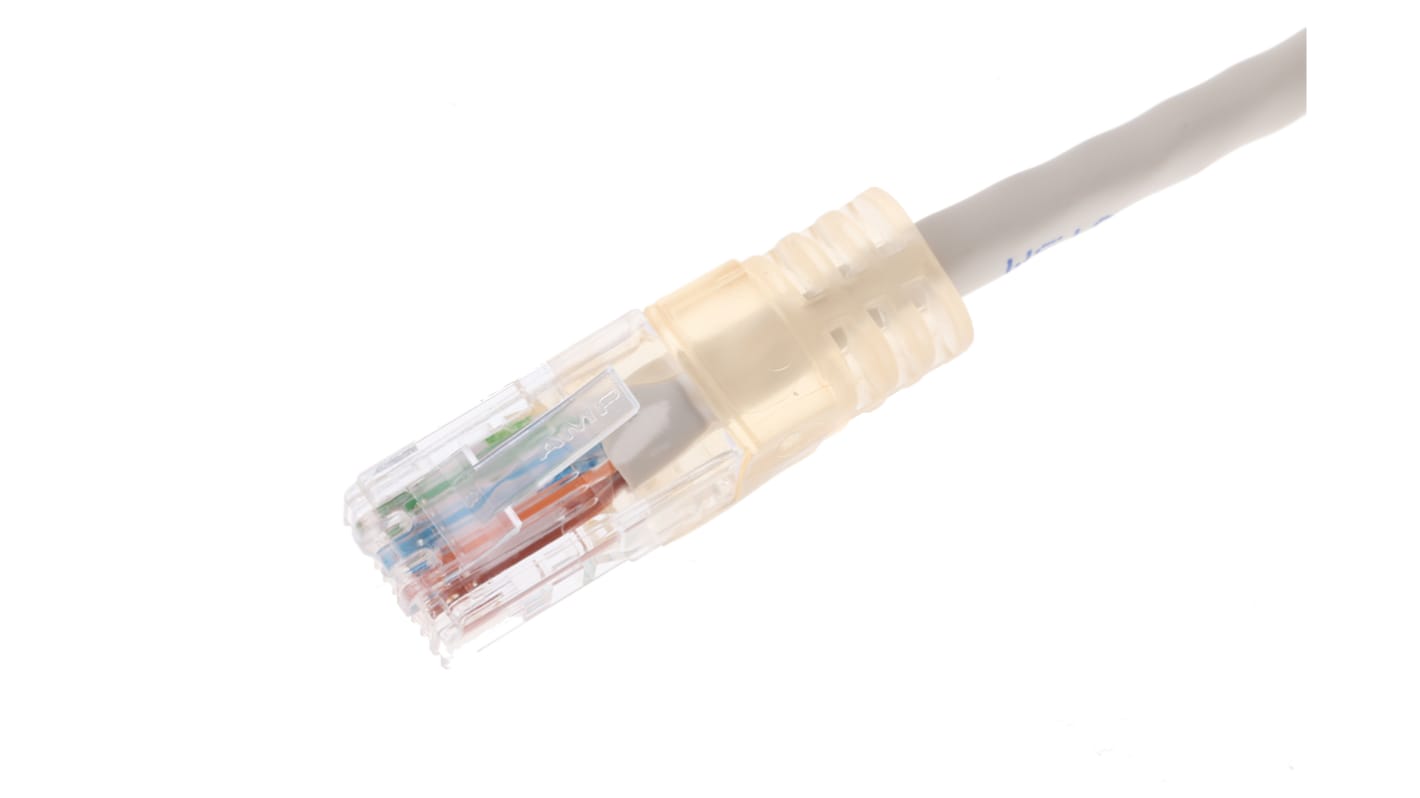 Decelect Ethernetkabel Cat.5, 2m, Grau Patchkabel, A RJ45 U/UTP Stecker, B RJ45