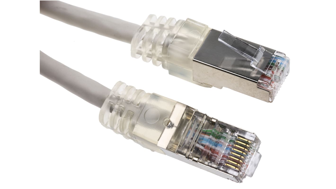 Câble Ethernet catégorie 5 F/UTP Decelect, Gris, 2m Avec connecteur