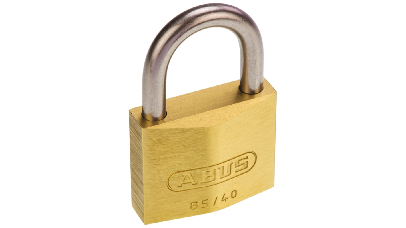 Candado de Latón, acero inoxidable ABUS, llaves similares, Ø de grillete 6.5mm, color Latón, para Interior, exterior