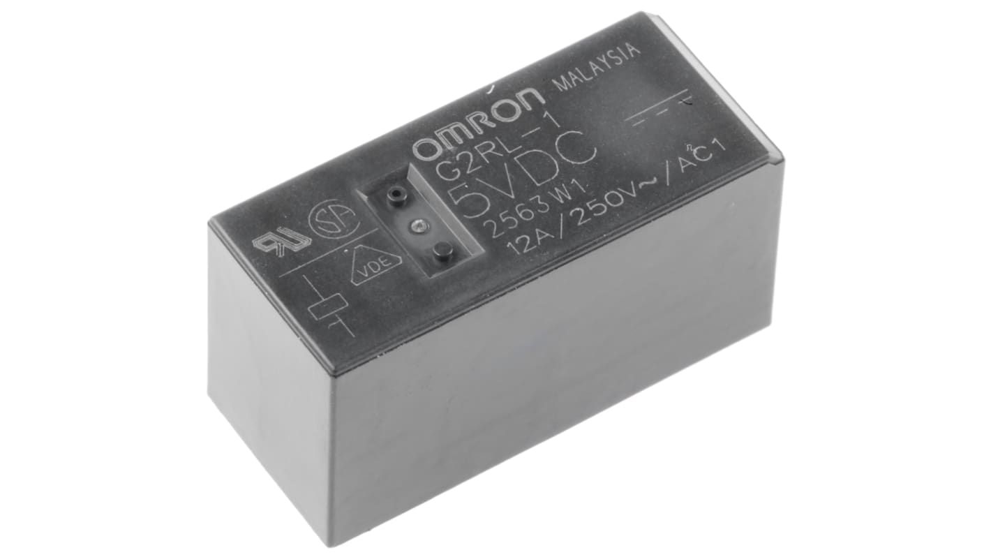オムロン パワーリレー, 5V dc, 1c接点, 16A, 基板実装