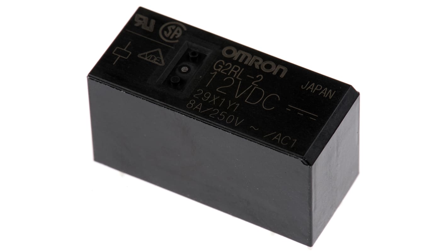オムロン パワーリレー, 12V dc, 2c接点, 8A, 基板実装