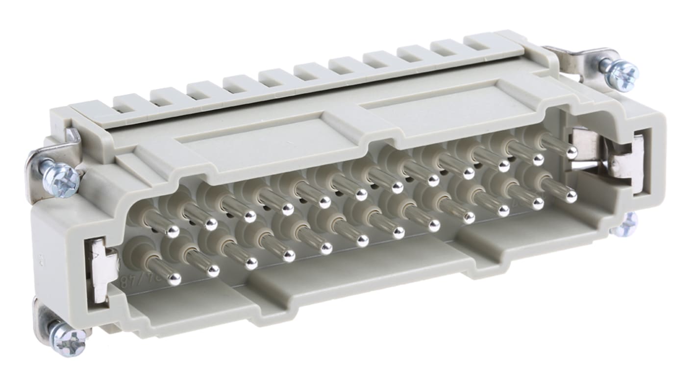 Inserto connettore HARTING, Maschio, serie Han ES, 16A, 24 vie