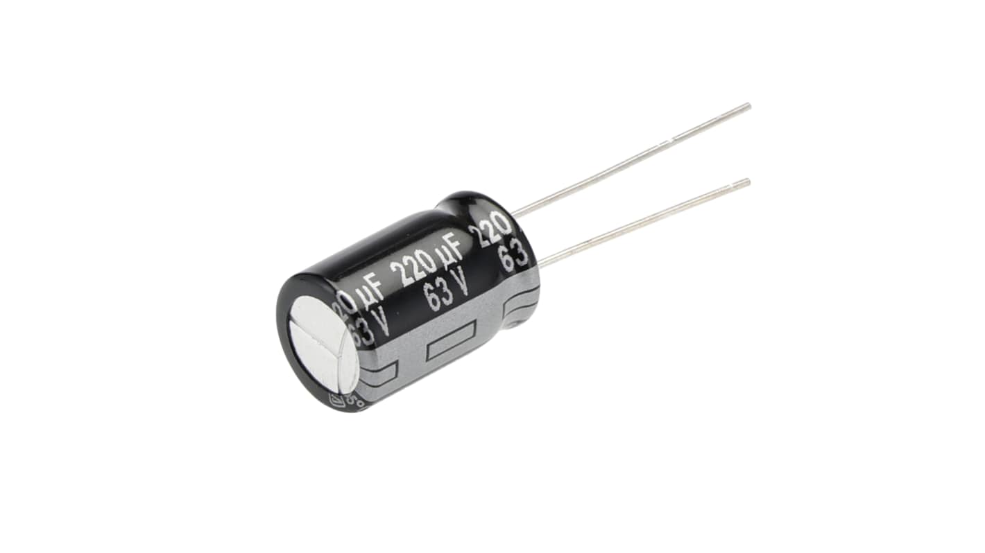 Condensateur Panasonic série NHG, Aluminium électrolytique 220μF, 63V c.c.
