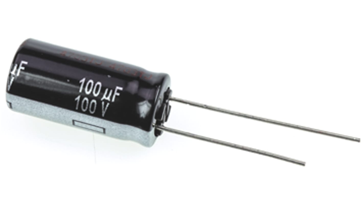 Condensateur Panasonic série NHG, Aluminium électrolytique 100μF, 100V c.c.