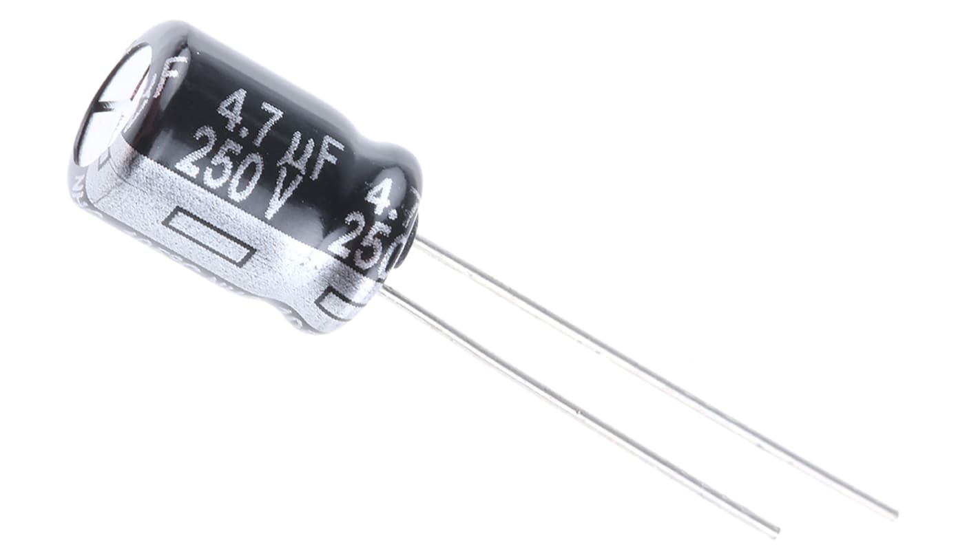 Panasonic 4.7μF Aluminium Electrolytic Capacitor 250V dc, Radial, Through Hole - ECA2EHG4R7