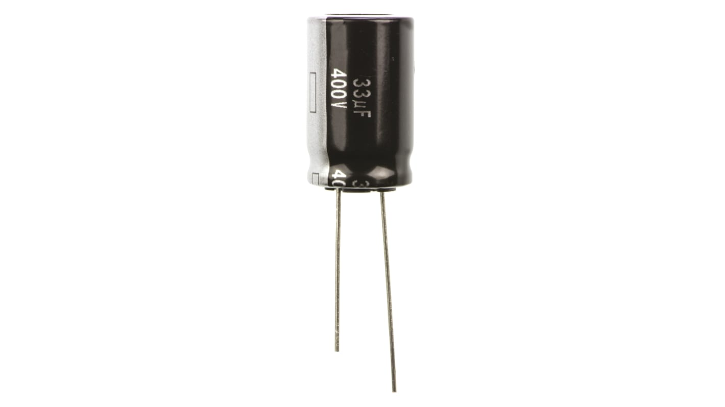 Panasonic 33μF Aluminium Electrolytic Capacitor 400V dc, Radial, Through Hole - ECA2GHG330