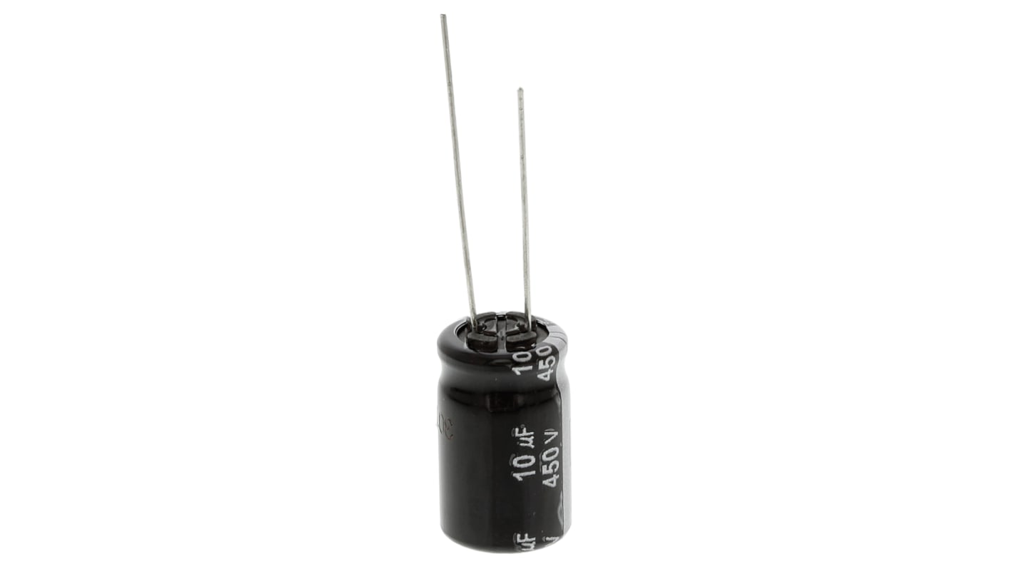 Panasonic 10μF Aluminium Electrolytic Capacitor 450V dc, Radial, Through Hole - ECA2WHG100