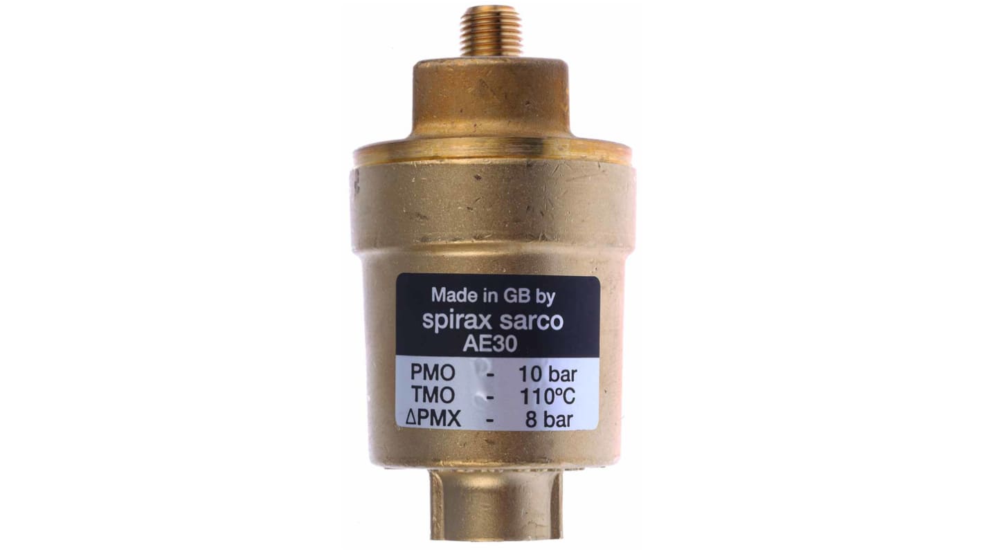 Spirax Sarco Copper Alloy Automatic Air Vent 1/2 in BSPP 1/4 in BSP
