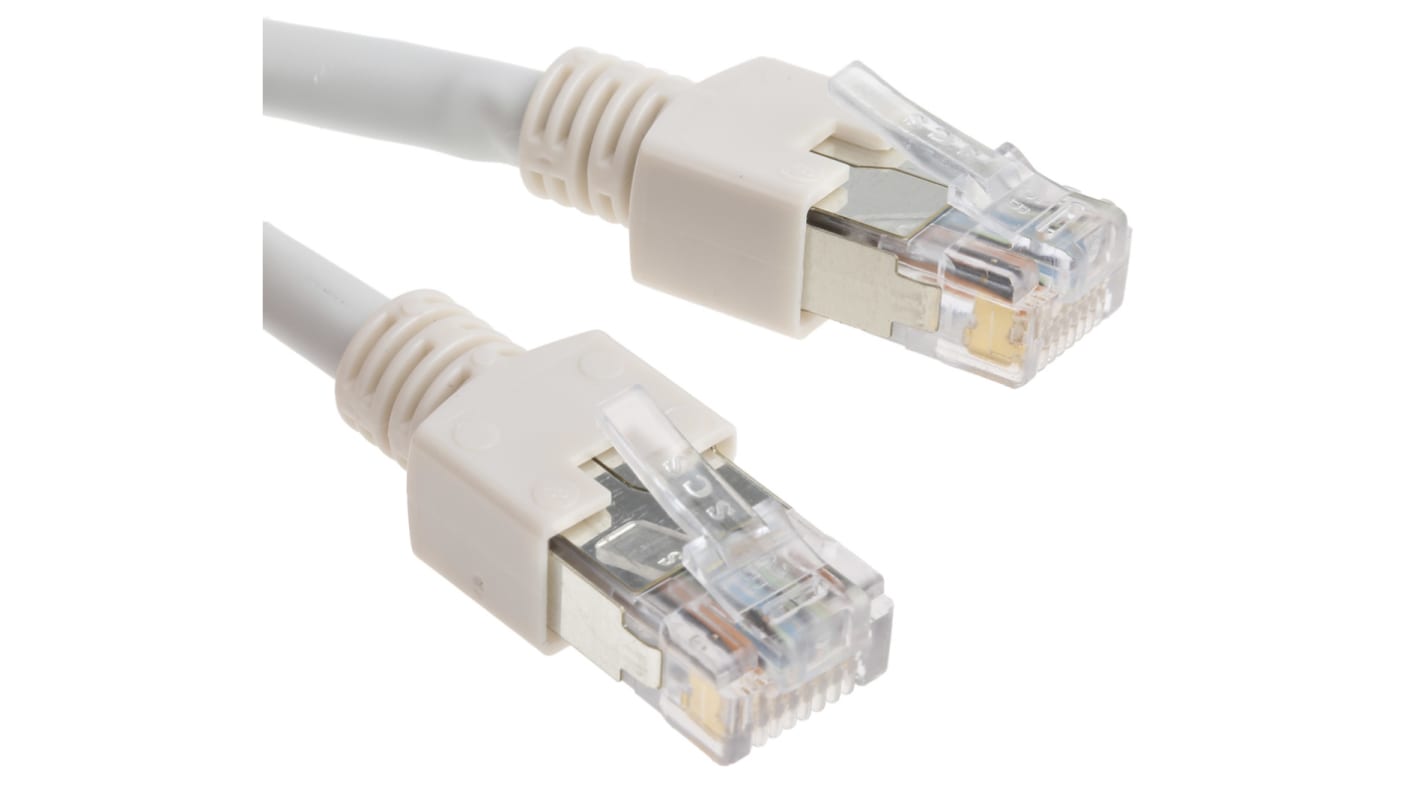 Brand-Rex, 5m Cat5e, Grey RJ45 to Male RJ45 Male, F/UTP Shielded, Terminated LSZH Sheath