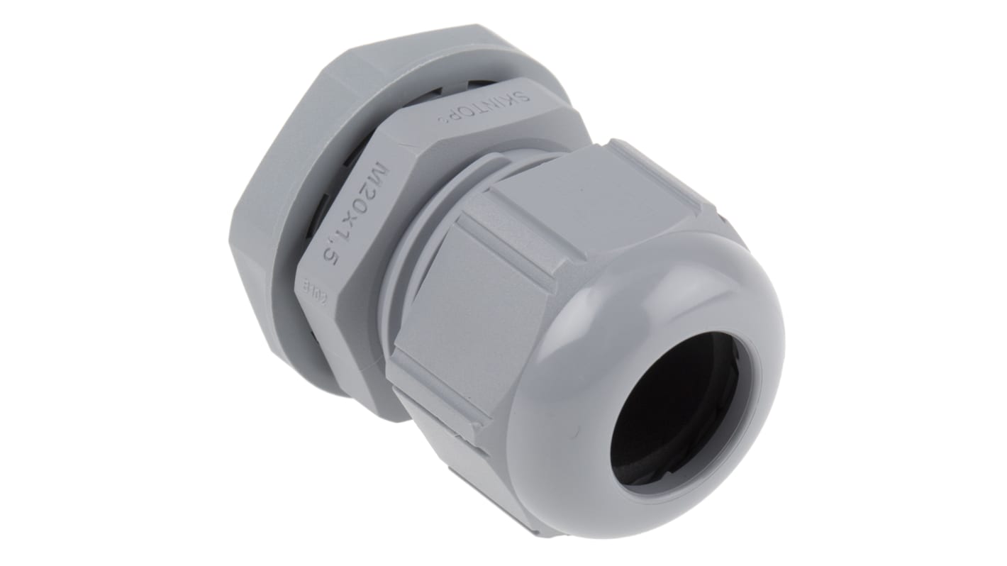 Lapp SKINTOP Series Grey Polyamide Cable Gland, M20 Thread, 6mm min., 13mm max., IP66, IP68, IP69