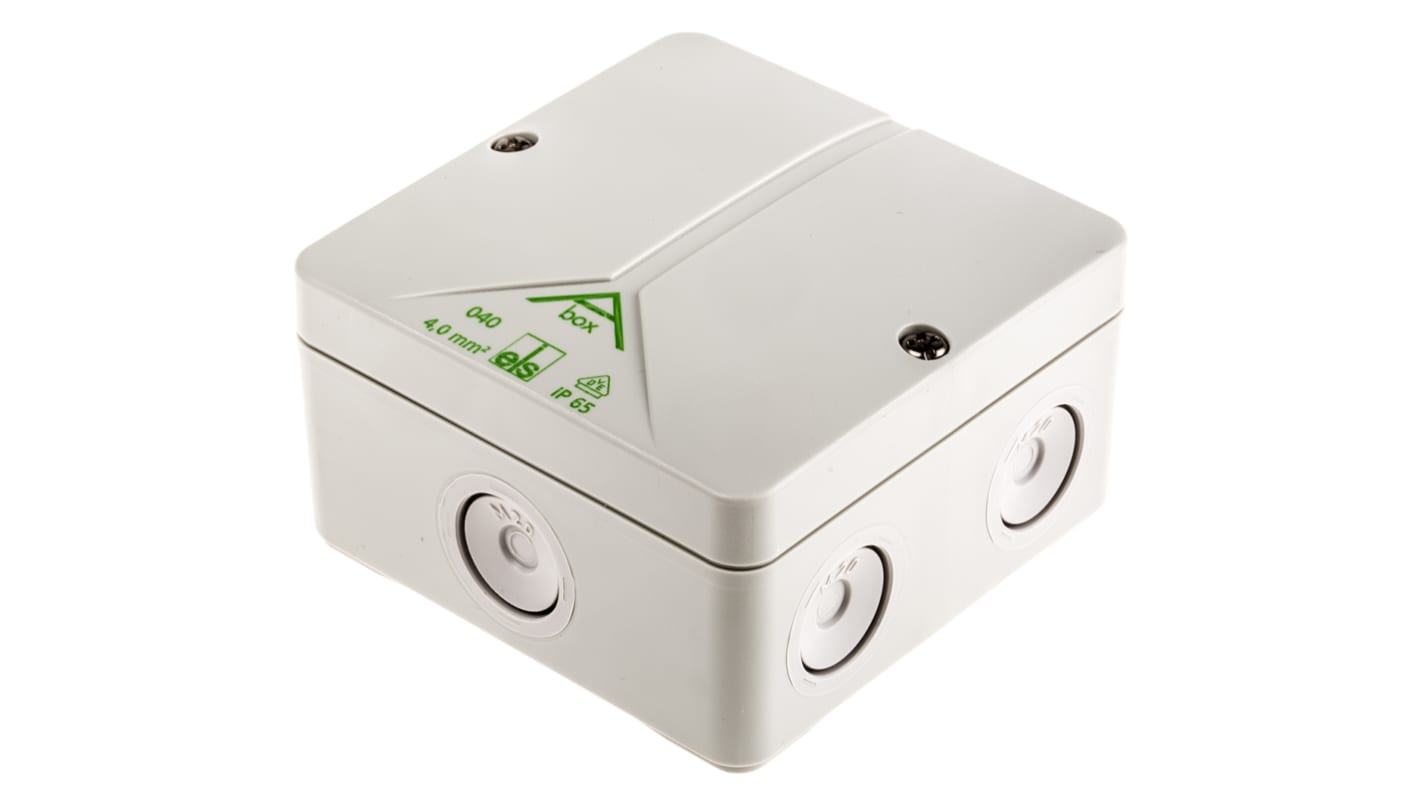 Caja de conexiones Spelsberg 80490701, 8, Poliestireno, Gris, 93mm, 93mm, 55mm, 93 x 93 x 55mm, IP65
