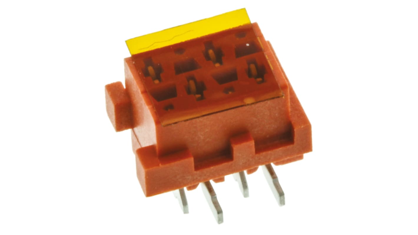 Conector hembra para PCB TE Connectivity serie Micro-MaTch, de 4 vías en 2 filas, paso 1.27mm, 230 V, 1.5A, Montaje
