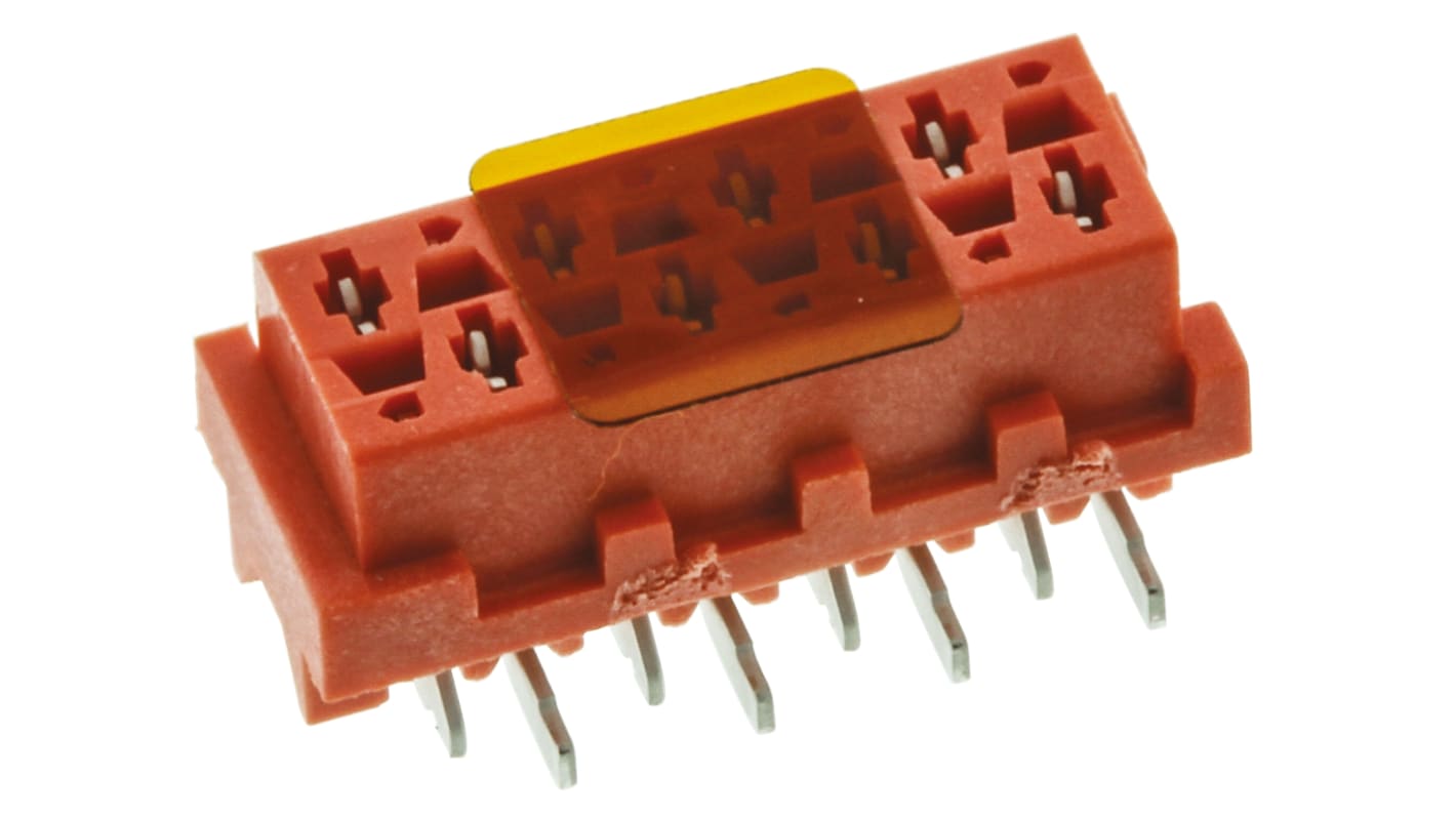 Conector hembra para PCB TE Connectivity serie Micro-MaTch, de 8 vías en 2 filas, paso 2.54mm, 230 V, 1.5A, Montaje