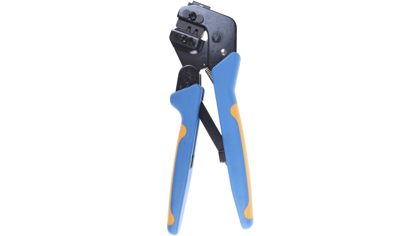 TE Connectivity Pro-Crimper III Ratchet Crimping Tool, Mini-Universal MATE-N-LOK Contacts, Minimum 22AWG, Maximum 18AWG