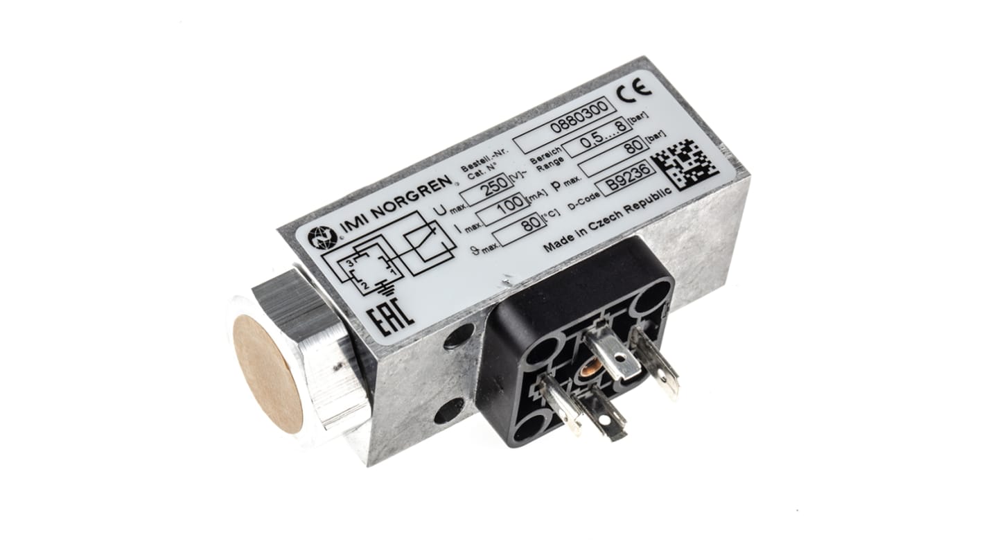 Interrupteur de pression Norgren, IP65, 8bar