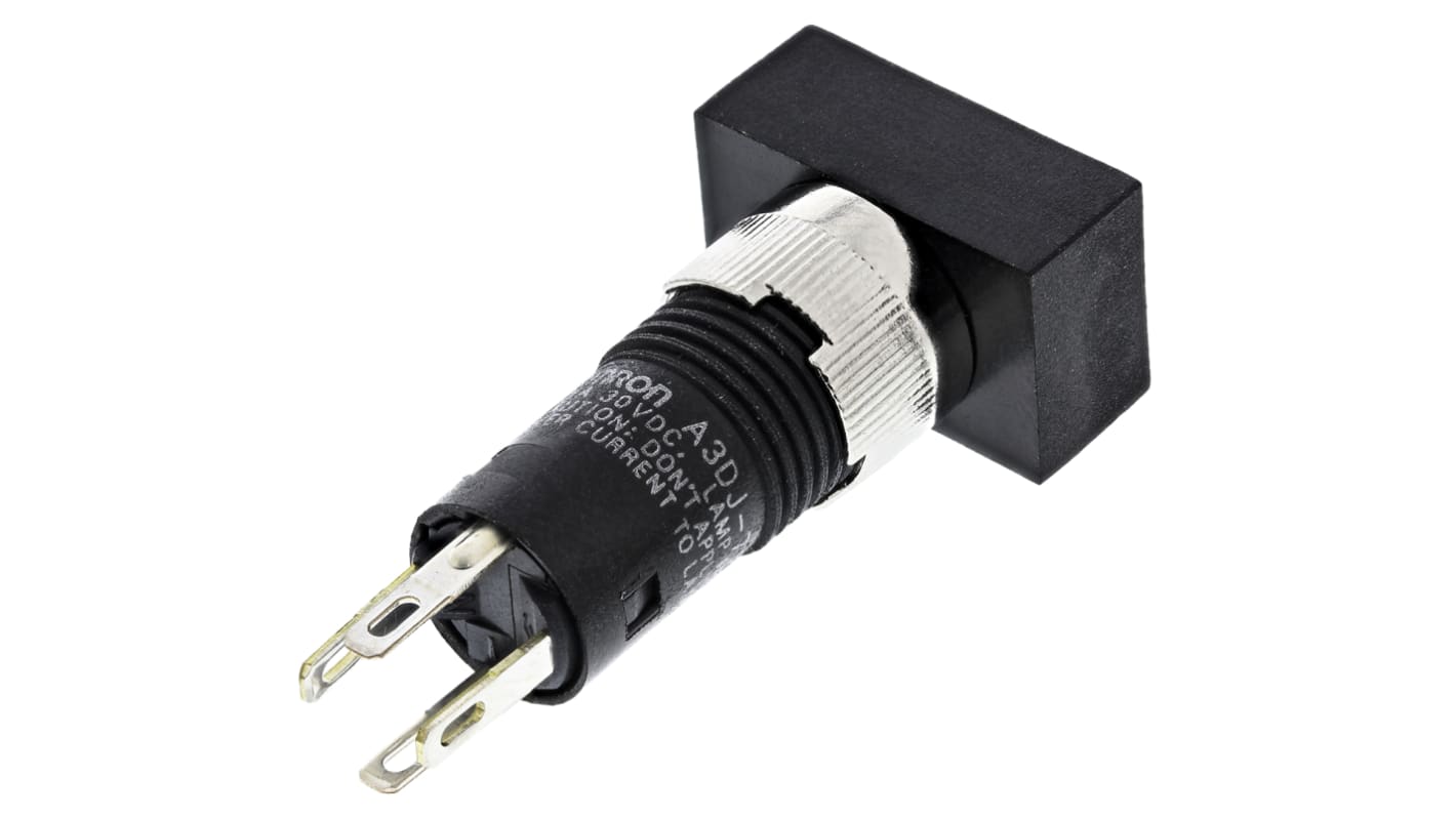 Omron Illuminated Push Button Switch, Latching, Panel Mount, 8mm Cutout, SPST