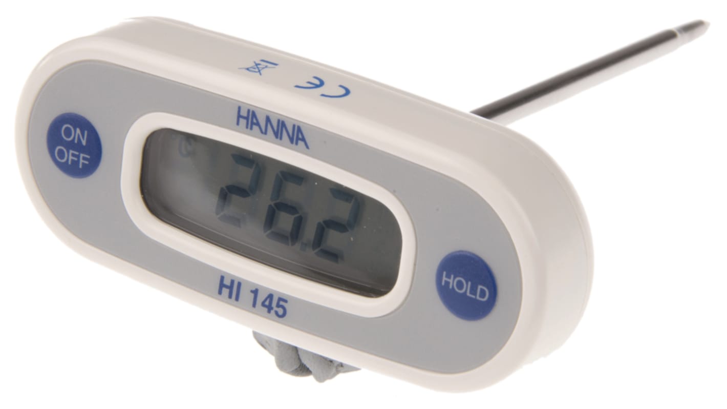 Termometr cyfrowy liczba wejść 1 +220°C Ręczny rozdzielczość 0,1°C, skala: °F/°C Hanna Instruments