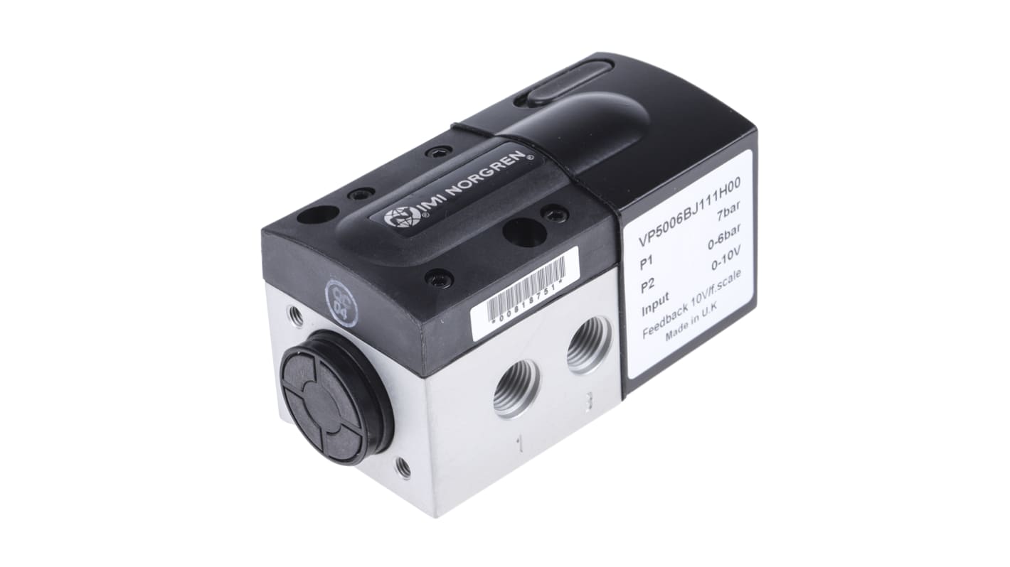 Electroválvula neumática Norgren, Serie VP50, Rosca G 1/4, Función 3/2, Piloto/Resorte, Colector, 1400Nl/min