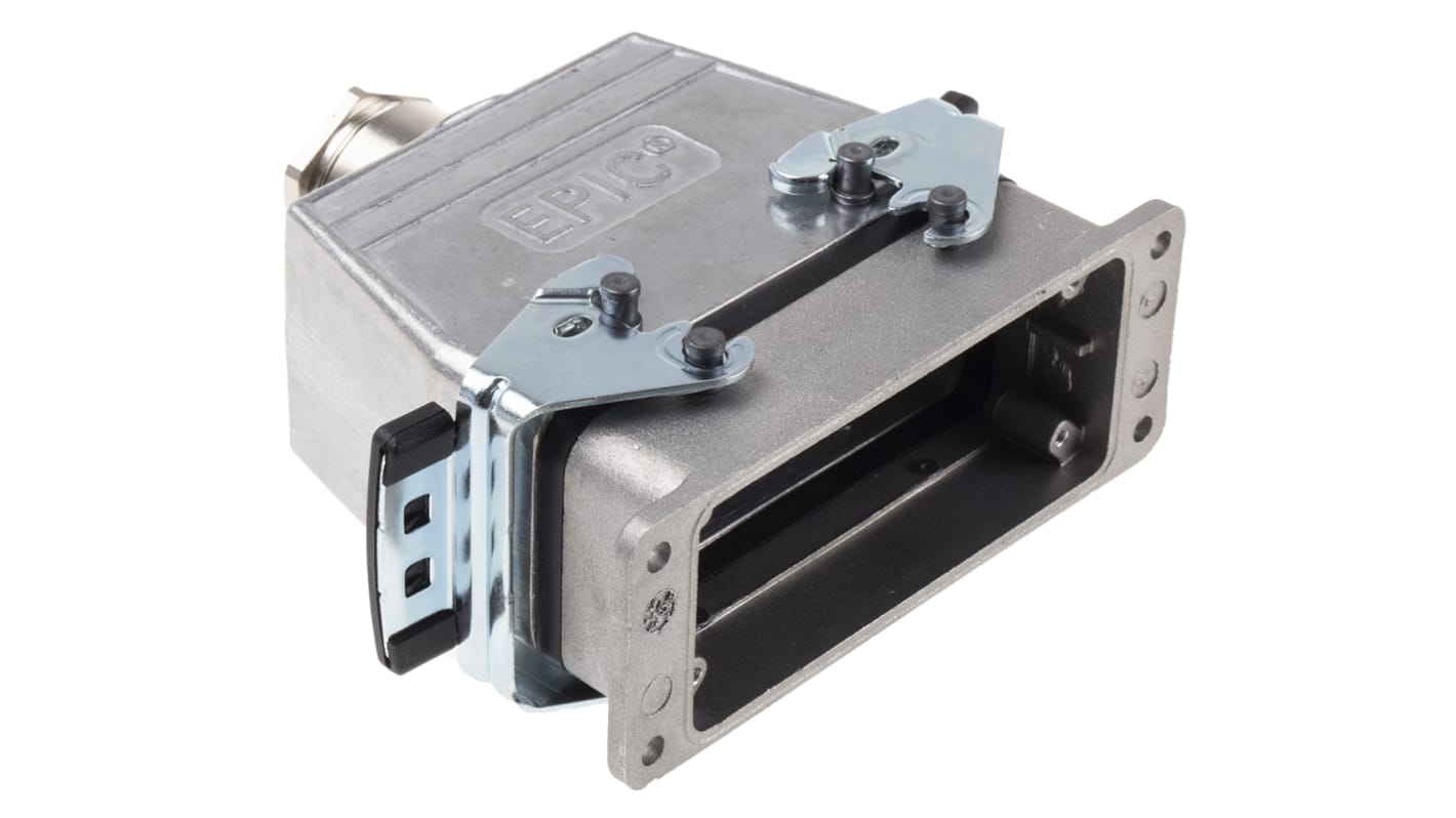 EPIC H-B Heavy Duty Power Connector Hood, 16 Contacts, PG21 Thread, Top Entry