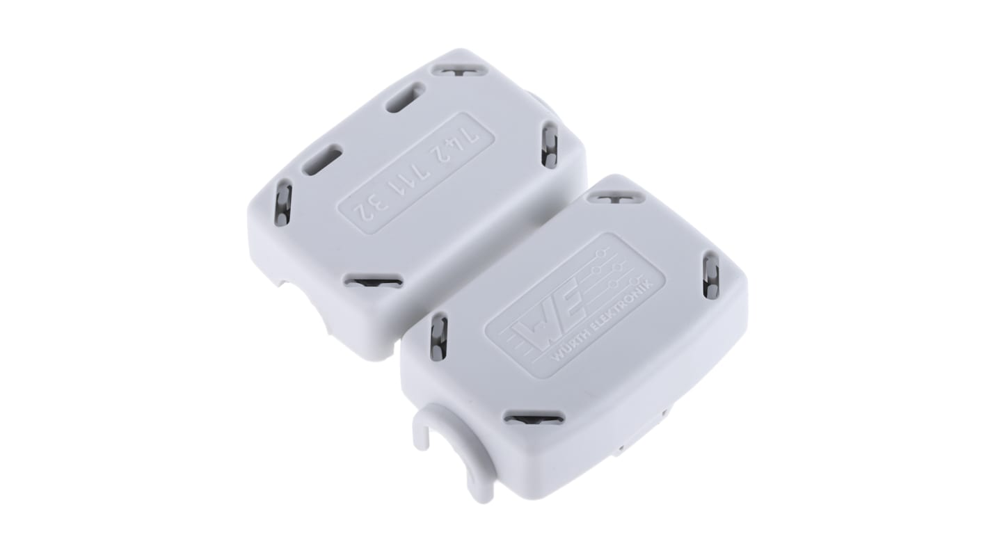 Wurth Elektronik Openable Ferrite Sleeve, 36.3 x 24.2 x 19.7mm, For EMI Suppression, Apertures: 1, Diameter 8.5mm