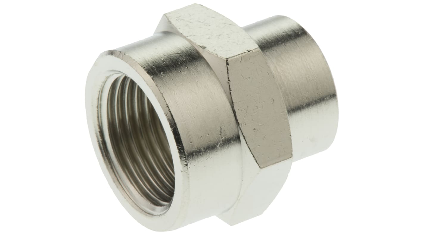 Legris LF3000 Series Straight Threaded Adaptor, G 1/4 Female to G 3/8 Female, Threaded Connection Style