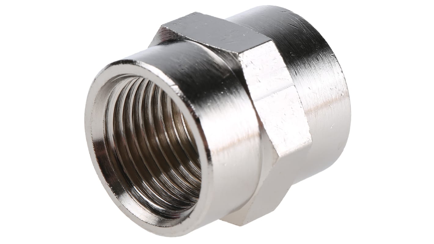 Legris LF3000 Series Straight Threaded Adaptor, G 1/2 Female to G 1/2 Female, Threaded Connection Style