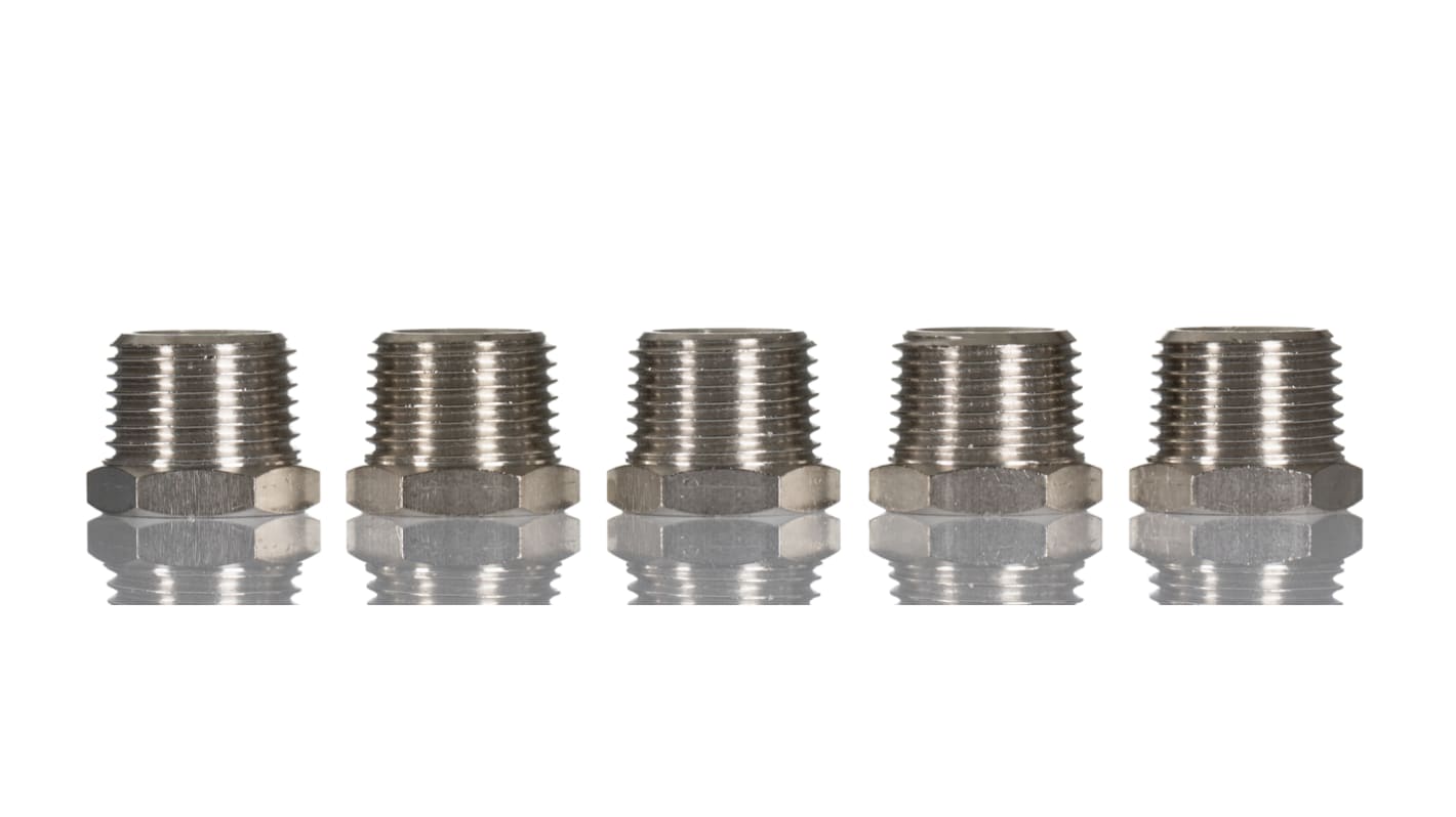 Legris LF3000 Series Straight Threaded Adaptor, R 1/2 Male to G 3/8 Female, Threaded Connection Style