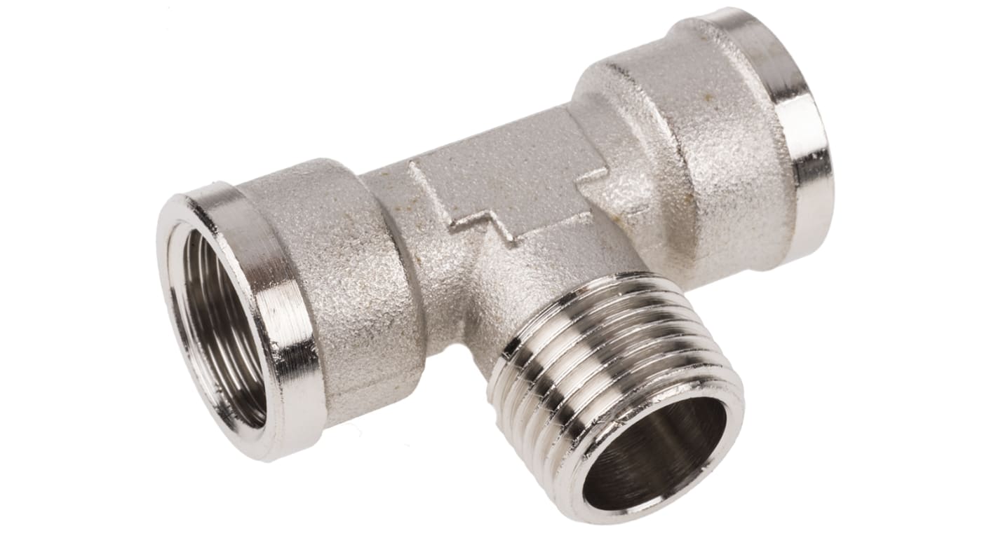 Legris 0916 Series Tee Threaded Adaptor, G 1/2 Female to G 1/2 Female