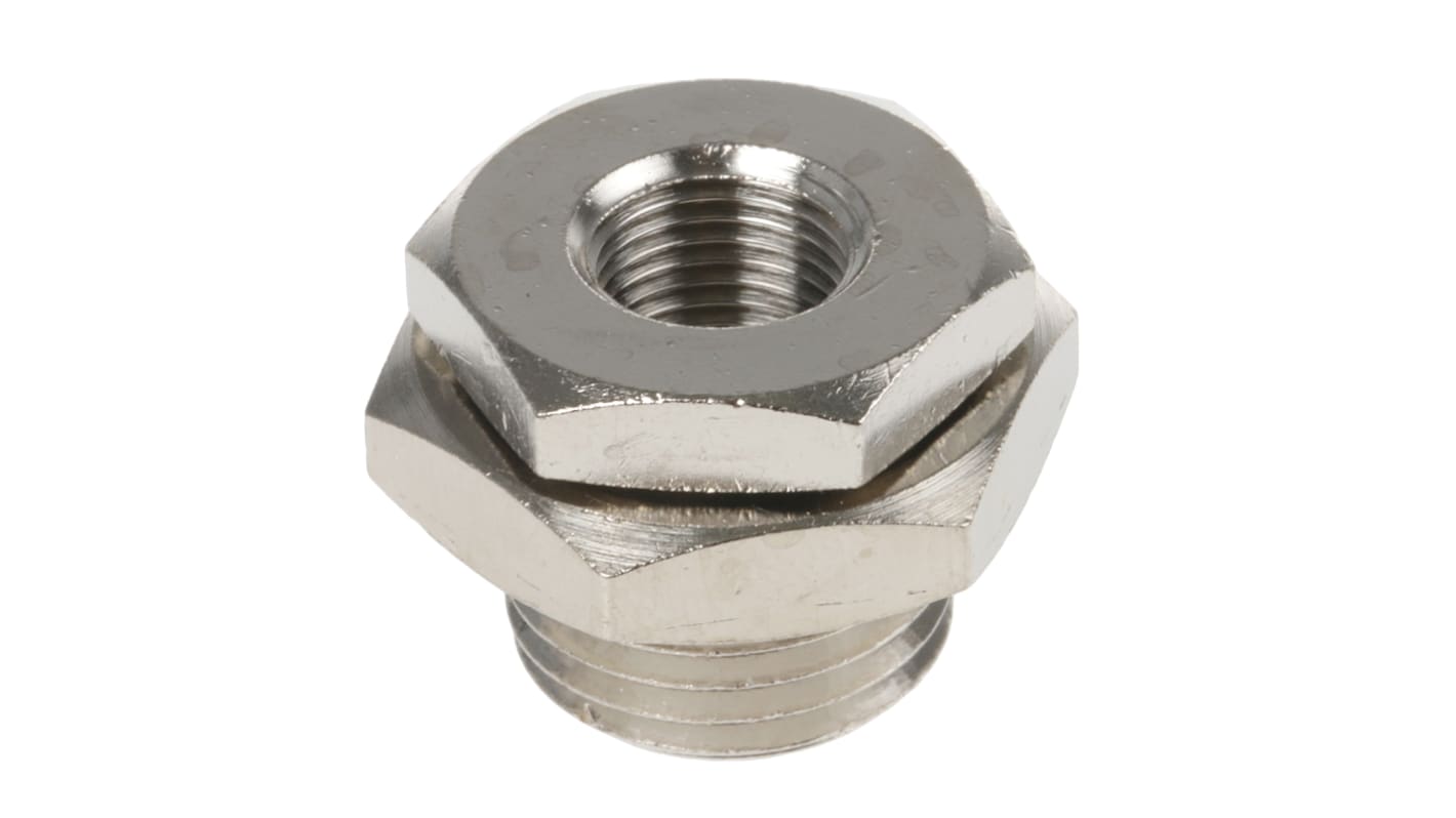 Legris 0920 Series Bulkhead Threaded Adaptor, G 1/8 Female to M16 Male, Threaded Connection Style
