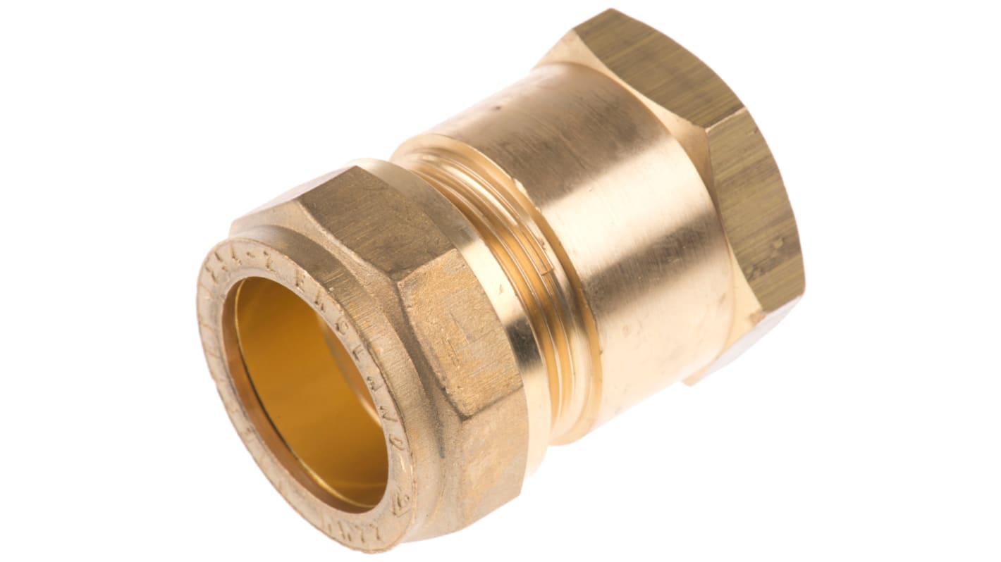 RS PRO Brass Compression Fitting, Straight Coupler