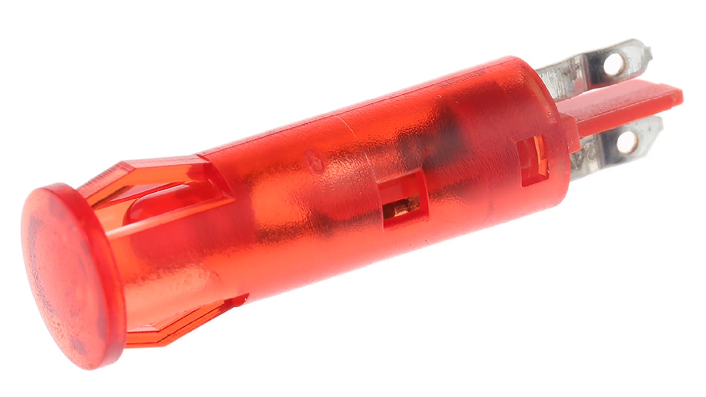 Signal Construct Red Panel Mount Indicator, 24 → 28V, 6mm Mounting Hole Size, Solder Tab Termination