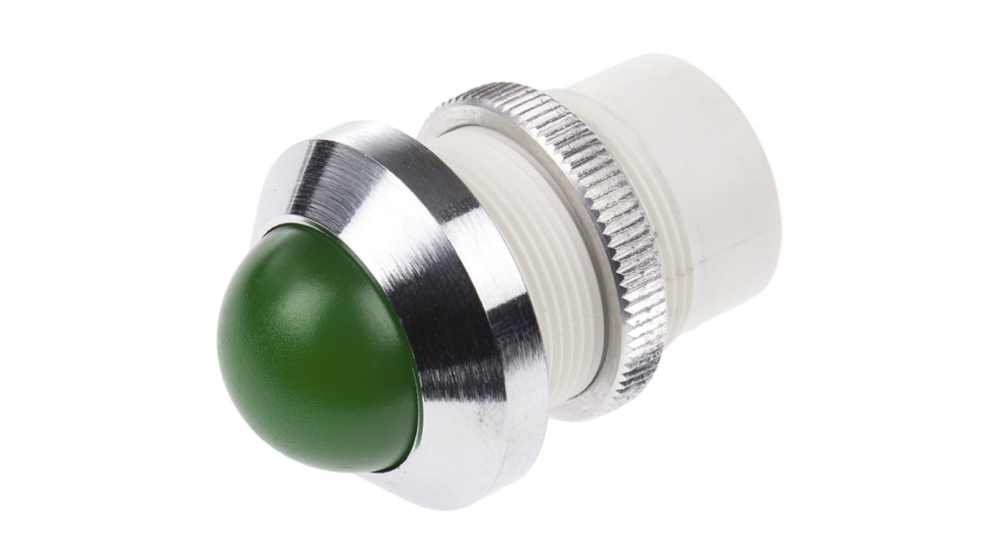Indicatore da pannello Signal Construct Verde  a LED, 230V, Sporgente, foro da 22mm