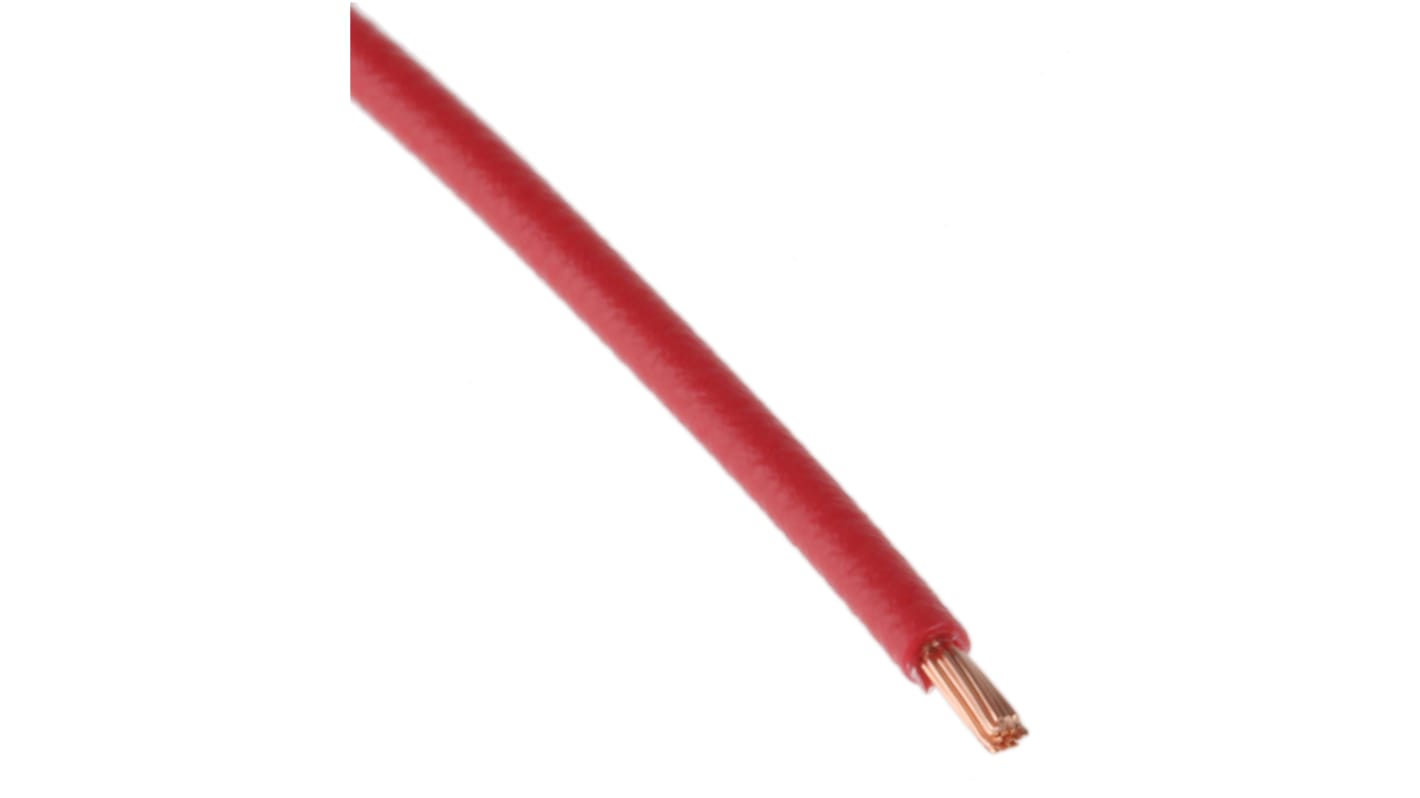 TE Connectivity ACW Series Red 0.5 mm² Automotive Wire, 19/0.19 mm, 100m