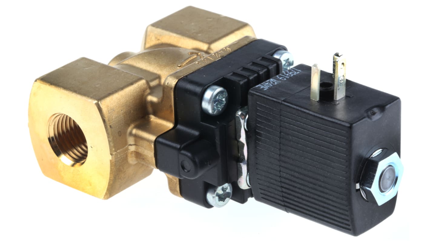 Burkert Solenoid Valve 143309, 2 port(s) , NC, 230 V ac, 1/4in