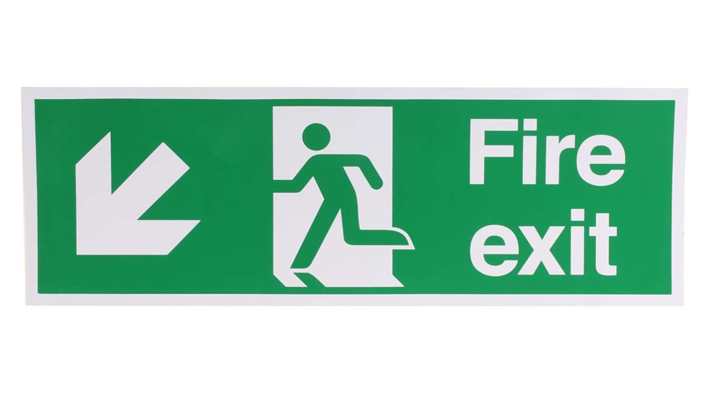 Vinyl FIRE EXIT, Fire Exit, English, Exit Sign