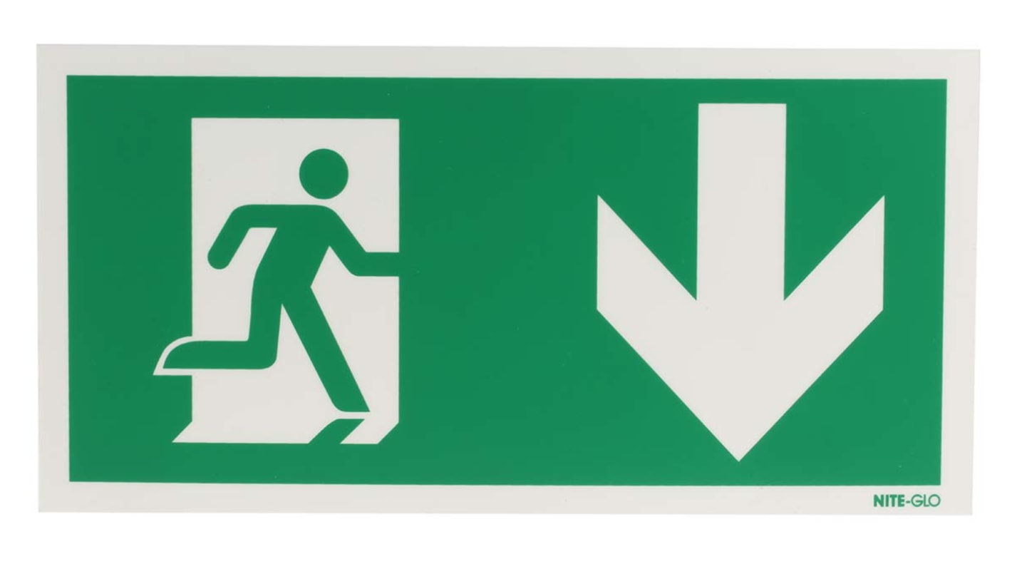 PVC FIRE EXIT,  With Pictogram Only, Exit Sign