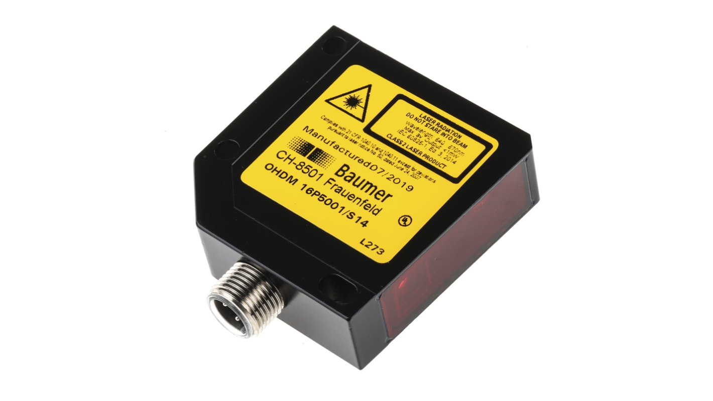 Rs-Online Sensore fotoelettrico Rettangolare Baumer a diffusione rilevamento 25 mm → 300 mm uscita PNP