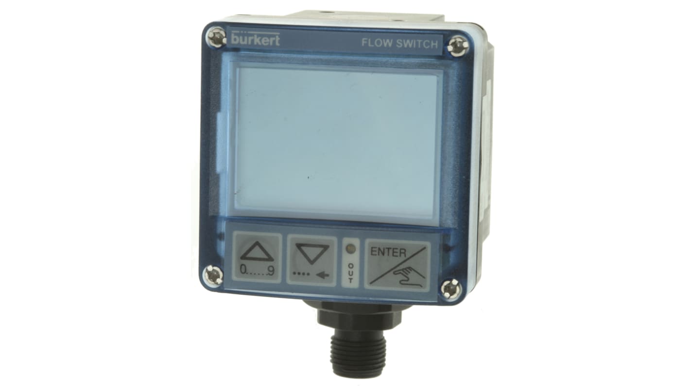 Burkert Compact Mount Flow Controller, 2 → 1200 L/min, PNP Output, 12 → 30 V dc, DN 15 → 100 mm