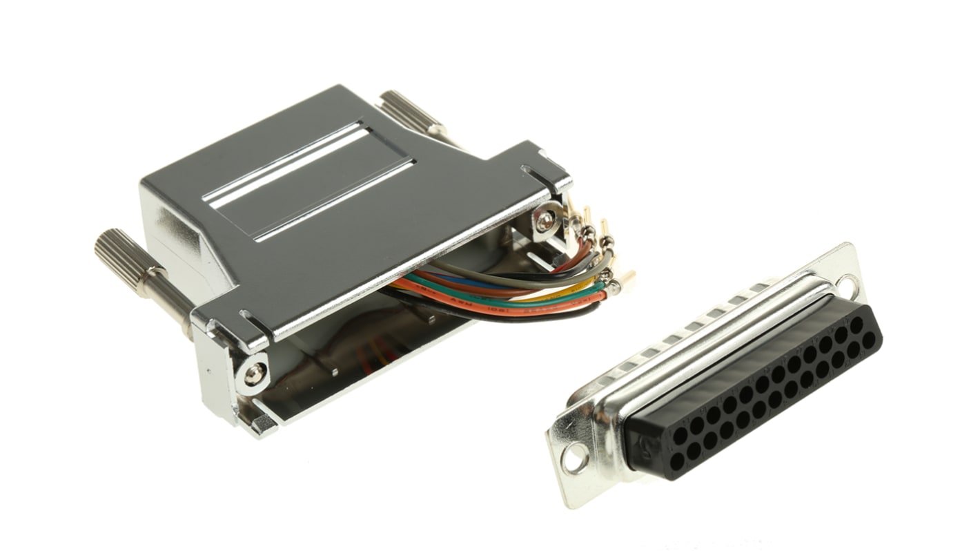 RS PRO D Sub Adapter Male 25 Way D-Sub to Female RJ45