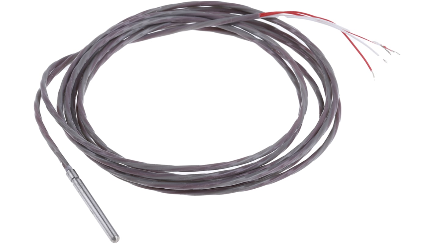 Correge PT100 RTD Sensor, 3mm Dia, 30mm Long, 4 Wire, Probe, Classe A +250°C Max