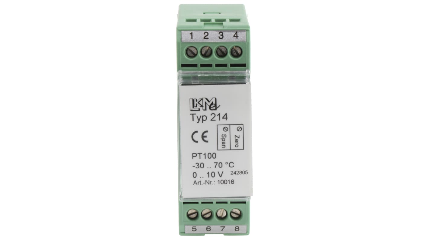 LKMelectronic LKM 214 Temperature Transmitter PT100 Input, 15 → 35 V