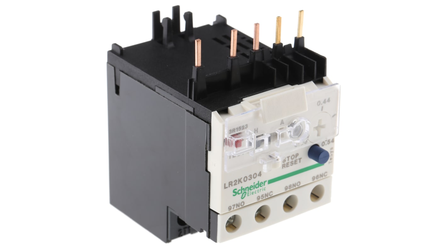 Schneider Electric 100 W自动复位热继电器, 触点540 mA, 1 常开 + 1 常闭, 3P, LR2K系列