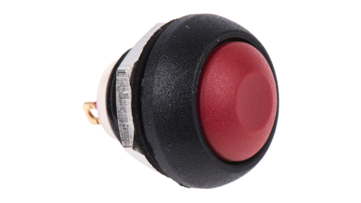 APEM IS Series Series Push Button Switch, Momentary, Panel Mount, 13.6mm Cutout, SPST, 32V ac, IP67